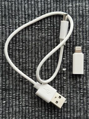 USB-A to USB-C Cable + USB-C to Lightning Adapter Bundle
